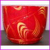 Doniczka Ceramiczna Tapeta Kwadrat 1 o �rednicy 10,5cm. Wz�r 16. Cena za 6szt