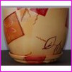 Doniczka Ceramiczna Tapeta Kwadrat 1 o �rednicy 10,5cm. Wz�r 19. Cena za 6szt