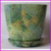 Doniczka Ceramiczna Tapeta Kwadrat 3 o �rednicy 18,5cm. Wz�r 05. Cena za 6szt