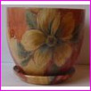 Doniczka Ceramiczna Tapeta Kwadrat 3 o �rednicy 18,5cm. Wz�r 10. Cena za 6szt