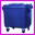 Pojemnik na odpady bytowe - model MGB 1100 FL niebieski, o pojemnoci 1100 litrw