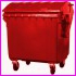 Pojemnik na odpady bytowe - model MGB 1100 RL czerwony, o pojemnoci 1100 litrw
