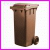Pojemnik na odpady bytowe - model MGB 120 br�zowy, o pojemno�ci 120 litr�w