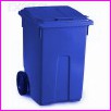 Pojemnik na odpady bytowe - model MGB 370 niebieski, o pojemnoci 370 litrw