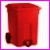 Pojemnik na odpady bytowe - model MGB 400 czerwony, o pojemnoci 400 litrw, 3 koowy