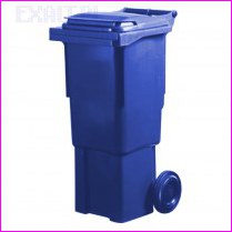 Pojemnik na odpady bytowe - model MGB 60 niebieski, o pojemnoci 60 litrw