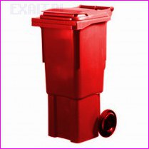 Pojemnik na odpady bytowe - model MGB 60 czerwony, o pojemnoci 60 litrw