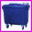 Pojemnik na odpady bytowe - model MGB 770 niebieski, o pojemnoci 770 litrw (przystosowany do mieciarek)