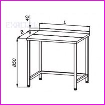 St� z desk� do krojenia E 1310