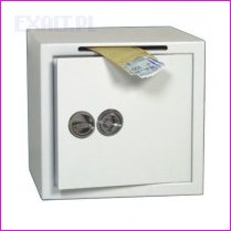 Sejf ze szczelin� wrzutow� IC-3, wymiary zewn. 440x460x460 mm , masa w�asna 40 kg, wymiary szczeliny: 15x150mm, pojemno�� 70 litr�w, pokr�t�o szyfrowe, kolor RAL-7035