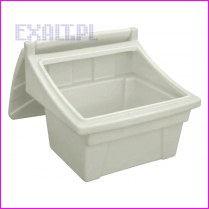 Pojemnik na piasek i s�l, skrzynia na piasek i s�l, pojemno�� 120L/170kg, kolor bia�y