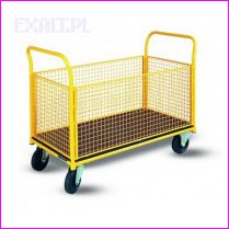 W�zek platformowy osiatkowany WRN2-030/27 B, wymiary 1098x600x894mm, maksymalne obci��enie 300kg, k�ka pe�ne gumowe o �rednicy fi 125mm