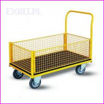 W�zek platformowy osiatkowany WRN2-030/28 C, wymiary 1248x700x894mm, maksymalne obci��enie 300kg, k�ka pe�ne gumowe o �rednicy fi 125mm